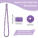 1 Strand Natural Lepidolite/Purple Mica Stone Beads Strands, Heishi Beads, Flat Round/Disc, 4.5x2~3mm, Hole: 0.8mm, about 158pcs/strand, 15.08~16.26 inch(38.3~41.3cm)