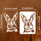 Plastic Drawing Painting Stencils Templates, for Painting on Scrapbook Fabric Tiles Floor Furniture Wood, Rectangle, Rabbit, 29.7x21cm