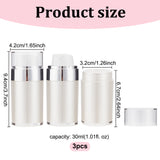 Acrylic Empty Refillable Airless Pump Bottle, Travel Lotion Foundation Containers, Column, White, 4.2x9.4cm, Capacity: 30ml(1.01fl. oz)