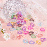 Transparent Acrylic Linking Rings, Quick Link Connectors, for Curb Chains Making, Frosted, Twist, Mixed Color, 30x21x6mm, Inner Diameter: 16x8mm, 200pcs/set