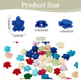 Synthetic Coral Beads, Dyed, Sea Turtle, Mixed Color, 12x10x5.5mm, Hole: 1.2mm, 50pcs/box