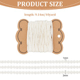10 Yards Polyester Braided Ribbon, for Clothes Accessories and Curtains Accessories, Beige, 1/8 inch(3mm)