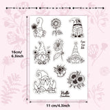 Custom PVC Plastic Clear Stamps, for DIY Scrapbooking, Photo Album Decorative, Cards Making, Stamp Sheets, Film Frame, Gnome, 160x110x3mm