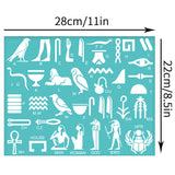 Self-Adhesive Silk Screen Printing Stencil, for Painting on Wood, DIY Decoration T-Shirt Fabric, Turquoise, Mixed Shapes, 280x220mm