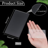 Acrylic Sheets, Rectangle, for DIY Wedding Place Card, White, 90x50x1mm, 10pcs/set