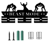 Word Beast Mode Acrylic Medal Holder, Medals Display Hanger Rack, with Standoff Pins, Medal Holder Frame, Human Pattern, 130x290x10mm, Hole: 8mm