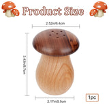 Wood Toothpick Bottle, Mutl-Use Mini Storage Container, Mushroom Shape, BurlyWood, 87mm, Hole: 2.8mm