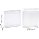 Foldable Transparent PET Boxes, for Craft Candy Packaging Wedding Party Favor Gift Boxes, Square, Clear, 10x10x3cm