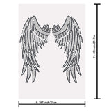 Angel Wing Glass Rhinestone Patches, Iron/Sew on Appliques, Costume Accessories, for Clothes, Bag Pants, Shoes, Cellphone Case, Crystal, 297x210mm