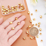 304 Stainless Steel European Beads, Barrel, Large Hole Beads, Golden, 6x6mm, Hole: 4mm, 50pcs/box