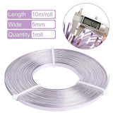 Aluminum Wire, Flat Craft Wire, Bezel Strip Wire for Cabochons Jewelry Making, Lilac, 5x1mm, about 10m/roll