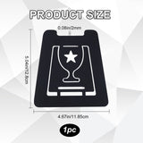 Iron Medal Display Stand, Medal Holder, Trapezoid with Trophy Pattern, Black, 128x118.5x2mm