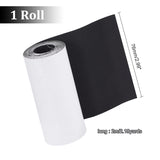 Self-Adhesive Nylon Cloth Repair Patches Rolls, Adhesive/Sew on Appliques, Costume Accessories, Black, 76x2~3mm, 2m/roll