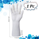 PVC Male Mannequin Right Hand Jewelry Bracelet Watch Ring Display Stands, Dummy Model Jewelry Rack, White, 6.5x7.7x29cm