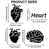 1 Pc PET Hollow Out Drawing Painting Stencils, for DIY Scrapbook, Photo Album, with 1Pc Art Paint Brushes, Heart, 300x300mm