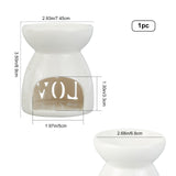 1Pcs Ceramic Candle Holder Oil Burner, Essential Oil Incense Aroma Diffuser, Flower Pattern, 7.45x8.9cm, Hole: 33x50mm, Inner Diameter: 6.8cm