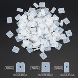 150Pcs 3 Style Silicone Plug, Fit for Shapewear Support Strip/Chain End Cap Cover, White, 8~12mm, 50pcs/style