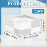 2Pcs Square Acrylic Chassis, Display Frame Accessories, Clear, 5.05x5.05x2.3cm, 2pcs