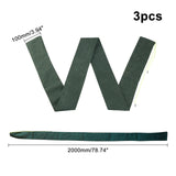 3Pcs Custom Rectangle Canvas Flood Control Protection Sand Bags, Drawstring Bag, Green, 200x10.5~11.6cm