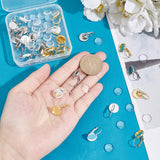 Blank Dome Earrings Making Kit, Including 304 Stainless Steel Leverback Earring Settings, Half Round Glass Cabochons, Mixed Color, 60Pcs/box