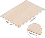 Fortune Paulownia Wood Sheets, with for Coaster, Wall Decoration, Party and DIY Crafts Supplies, Rectangle, BurlyWood, 15x10x0.15cm