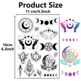 Custom PVC Plastic Clear Stamps, for DIY Scrapbooking, Photo Album Decorative, Cards Making, Stamp Sheets, Film Frame, Moon, 160x110x3mm