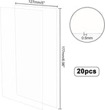 PMMA Clear Board, Rectangle, White, 177x127x0.5mm
