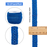 10m Polyester Ribbons, for Cloth DIY Making Decorate and 1Pc Plastic Empty Spools, Royal Blue, 1/2 inch(14mm)