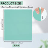 Rectangle FR-4 Fiberglass Sheet, Inflaming Retarding Fiberglass Board, Medium Turquoise, 333x298x1.5mm