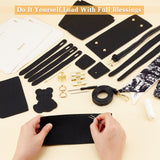 DIY Messenger & Portable Styles Purse Making Kits, including Imitation Leather Cover and Alloy & Iron Findings, Light Gold, 15.4x20.2x0.2cm, Hole: 1mm