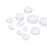 Transparent Glass Cabochons Sets, Half Round/Dome, Clear, 10~25x3.5~7mm