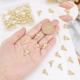 Rack Plating Alloy Charms, Cadmium Free & Lead Free, Bear, Light Gold, 14.5x11.5x4mm, Hole: 1.4mm, 48pcs/box