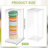 Transparent Plastic PVC Box Gift Packaging, Waterproof Folding Box, Rectangle, Clear, 6.15x5.95x15.2cm, Unfold: 26.8x12x0.1cm