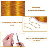 Round Aluminum Wire, Goldenrod, 20 Gauge, 0.8mm, about 770.99 Feet(235m)/roll