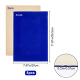 8Pcs Jewelry Flocking Cloth, Polyester, Self-adhesive Fabric, Rectangle, Dark Blue, 29.5x20x0.07cm