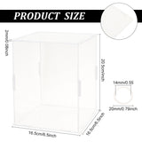 Acrylic Minifigures Display Case, Dustproof Dolls Display Box for Models Toys Action Figures, Clear, 16.5x16.5x20.5cm, 1set/box