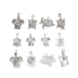 Tibetan Style Alloy Pendants, Sea Turtle, Antique Silver, 103x17mm, 90pcs/box