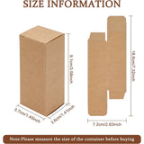 Paper Cardboard Boxes, Essential Oil Packing Box, Gift Box, Rectangle, Sandy Brown, 9.1x3.7x3.6cm, Unfold: 18.6x7.2x0.1cm