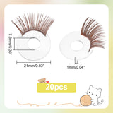 Acrylic Doll Eyelashes, Doll Eye Make Up Accessories, for Doll DIY Craft Making, Coconut Brown, 21x1mm, 20pcs/box