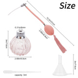 Glass Spray Bottles, Perfume Bottle, Refillable Cosmetic Bottle, with Mini Transparent Plastic Funnel Hopper and 3ML Disposable Plastic Dropper, Salmon, Glass Spray Bottles: about 31cm wide, 10.2cm high, 6.8cm thick, capacity: 100ml(3.38 fl. oz),