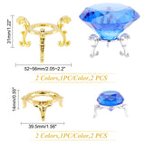 4Pcs 2 Style Display Crystal Ball Display Bases, for Photography Props Decoration, with Iron & Alloy, Platinum & Golden, 2pcs/style