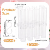 Glass Tube, Hydroponic Plant Vase, with Plastic S-shaped Hook, Clear, 30.5x180mm, Inner Diameter: 27mm