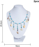 Jewelry Necklace Display Bust, with Wood and Cardboard, White, 23~25x18x11cm, 2pcs/set