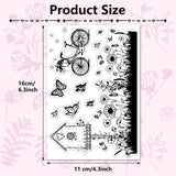 Custom PVC Plastic Clear Stamps, for DIY Scrapbooking, Photo Album Decorative, Cards Making, Stamp Sheets, Film Frame, Butterfly Pattern, 160x110x3mm