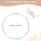 1M 925 Sterling Silver Wire, Silver, 22 Gauge, 0.6mm