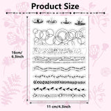 Custom PVC Plastic Clear Stamps, for DIY Scrapbooking, Photo Album Decorative, Cards Making, Stamp Sheets, Film Frame, Water Pattern, 160x110x3mm