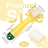 Wooden Seam Rollers, with Plastic Handle, Quilting Patchwork Tool, Yellow, 150x35x36.5mm, Hole: 6mm