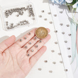 100Pcs Eco-Friendly 201 Stainless Steel Beads, Faceted, Rondelle, Stainless Steel Color, 3.5x4x4mm, Hole: 1.5mm