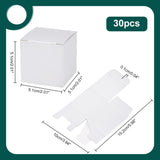 Foldable Paper Wedding Candy Boxes, Square Candy Case for Wedding Party, Silver, 15.2x10cm, Unfold: 5.1x5.1x5.1cm
