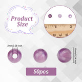 Natural Amethyst Beads, Round, 6mm, Hole: 2mm, 50pcs/box